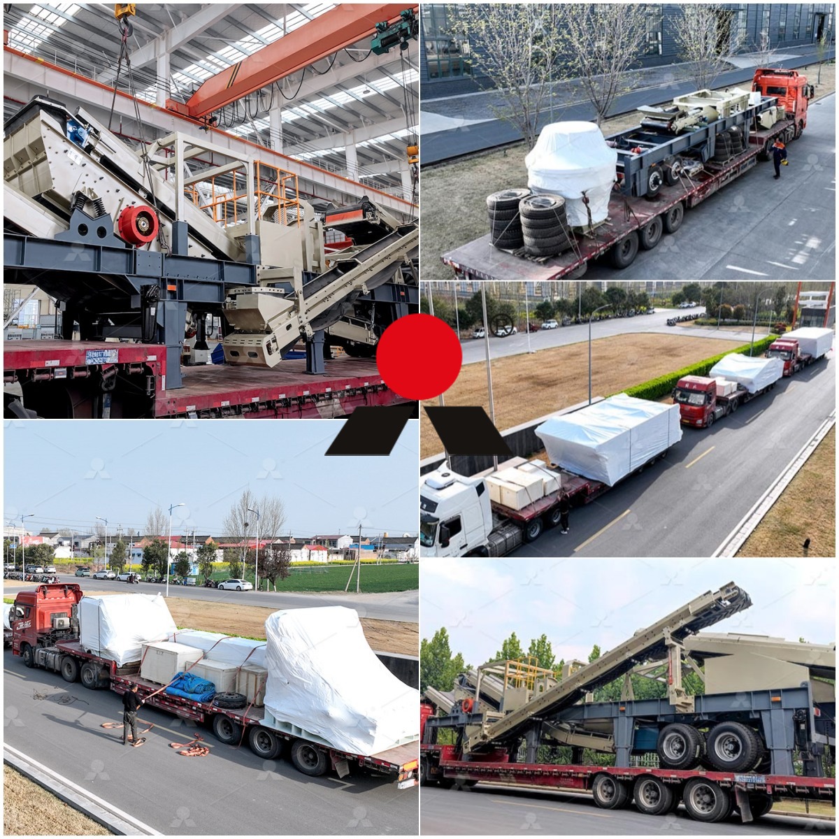 mobile gold ore crushing production line